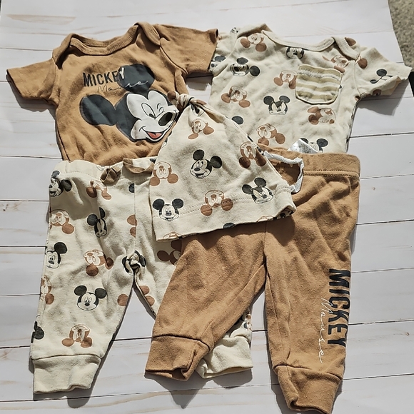 Disney Other - Disney Mickey Mouse Mix And Match Cream Outfits